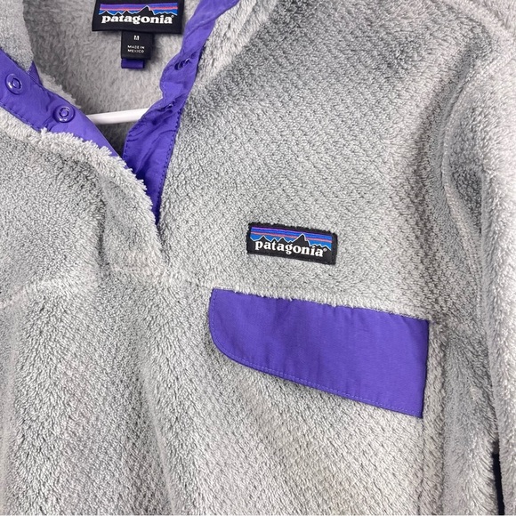 Patagonia Grey Half-Button Fleece Jacket - Picture 12 of 13